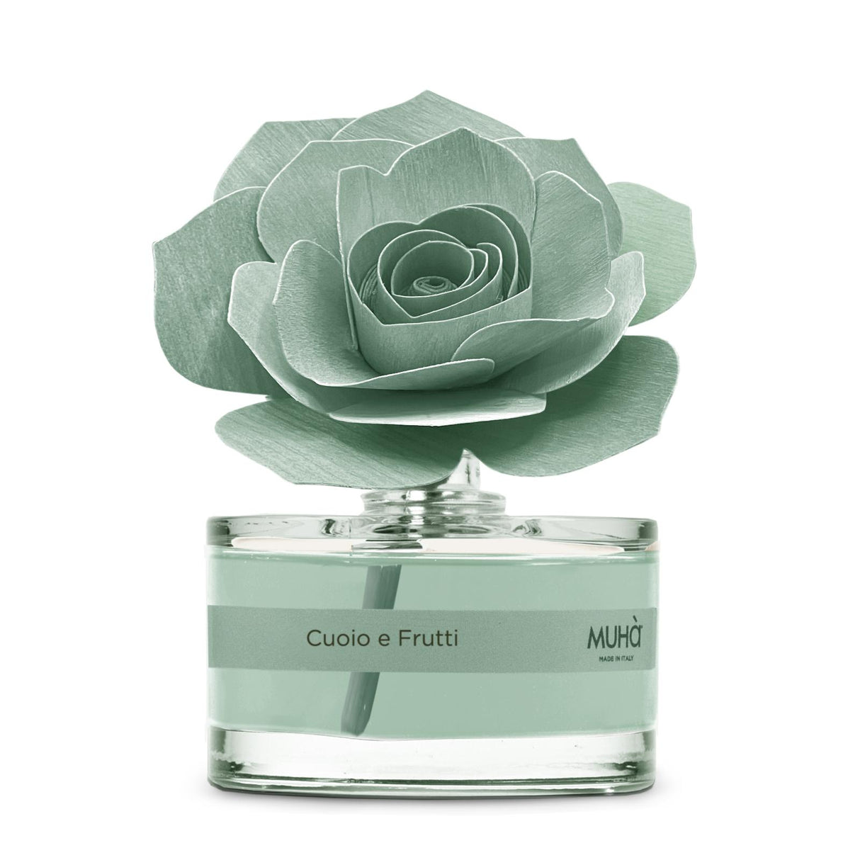 Diffusore a bastoncini Muhà in vetro con fiore decorativo 50 ml