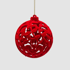 Pallina di Natale EDG Enzo De Gasperi in velluto morbido 10 cm