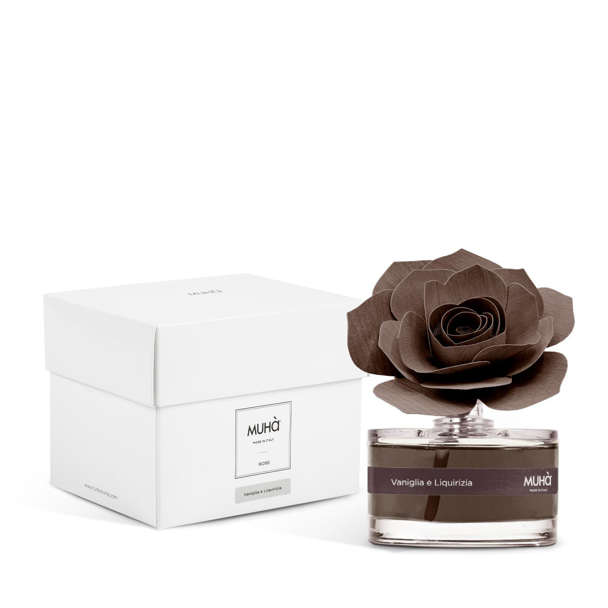 MUHA' Profumatore D'Ambiente Diffusore Rosa 50ml Vaniglia e Liquirizia