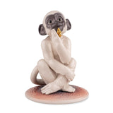 Scultura scimmietta Lladrò in porcellana decorativa 23x17 cm