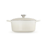 LE CREUSET Cocotte Round Evolution 26cm Glazed Cast Iron Meringue