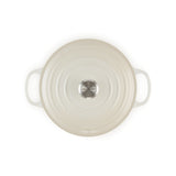LE CREUSET Cocotte Round Evolution 26cm Glazed Cast Iron Meringue