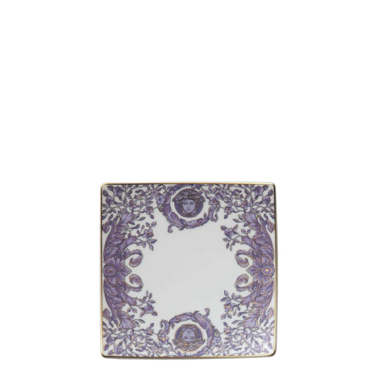 Ciotola quadrata Versace Le Grand Divertissement in porcellana viola 18 cm
