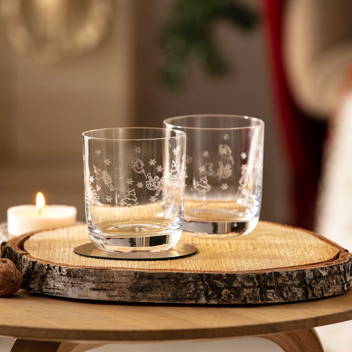 VILLEROY &amp; BOCH Toy's Delight Water Glass Set 2 Pieces 250ml Crystal Christmas Table