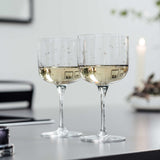 VILLEROY &amp; BOCH Winter Glow Wine Glass Set 2 Pieces 270ml Crystal Christmas Table