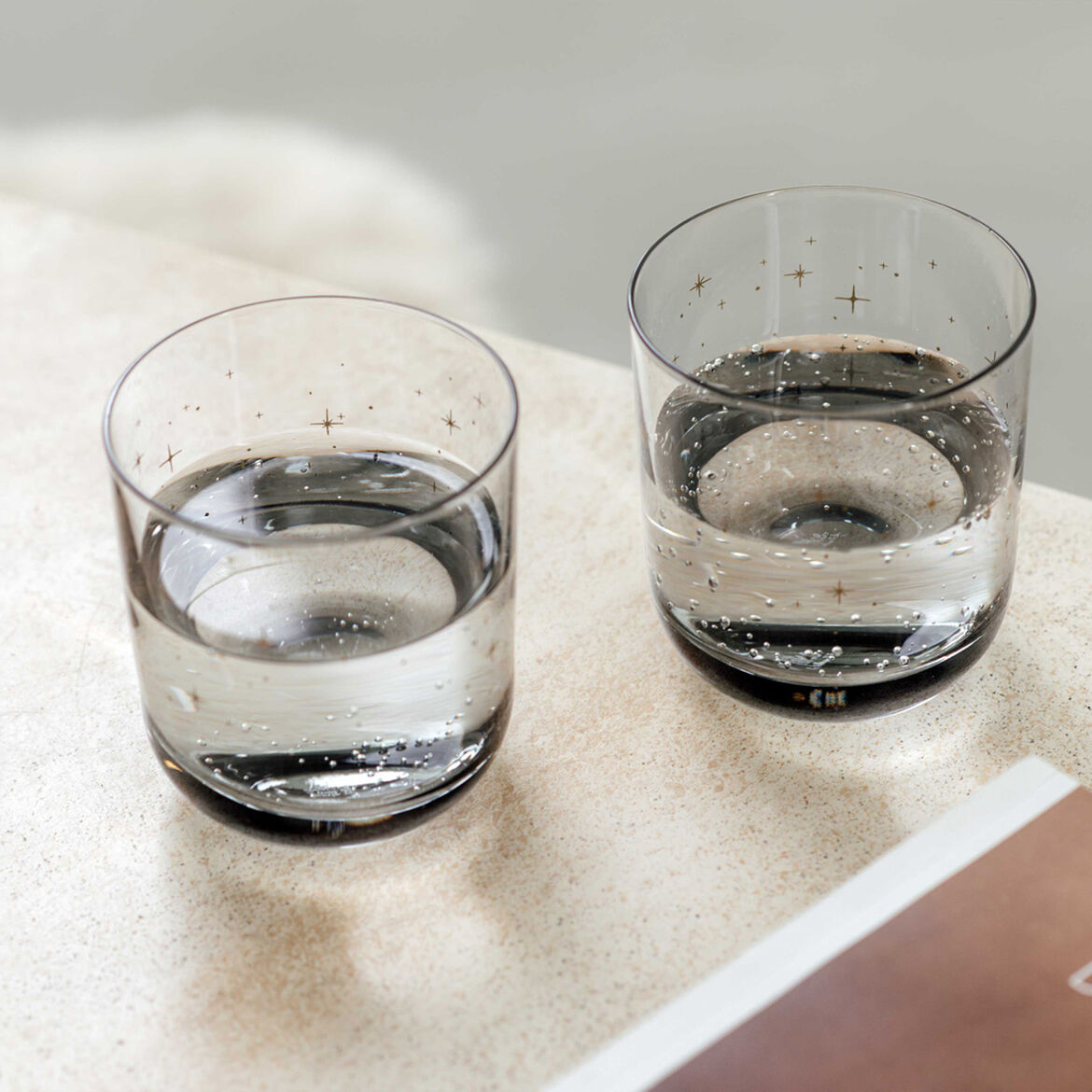 VILLEROY &amp; BOCH Winter Glow Water Glass Set 2 Pieces 200ml Crystal Christmas Table