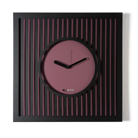 Orologio da parete Tiffany Arti e Mestieri in ferro nero viola 50x50 cm