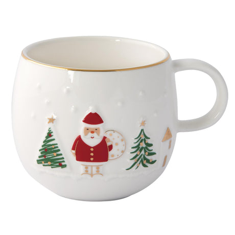 Tazza mug natalizia Easy Life in porcellana con decoro Babbo Natale 400 ml