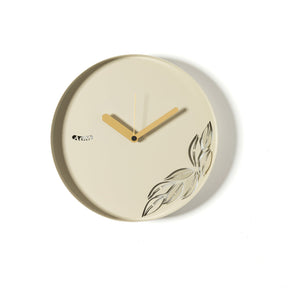Orologio minimal Alba Arti e Mestieri in ferro color crema 30x30 cm