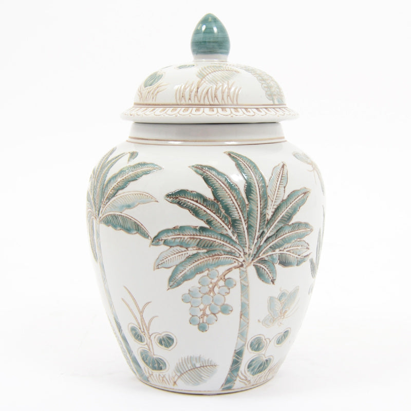 Potiche Abeliana Drimmer in ceramica con decori oro 30 cm