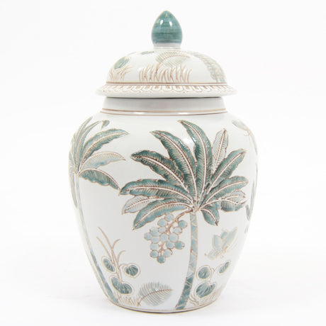 Potiche Abeliana Drimmer in ceramica con decori oro 30 cm
