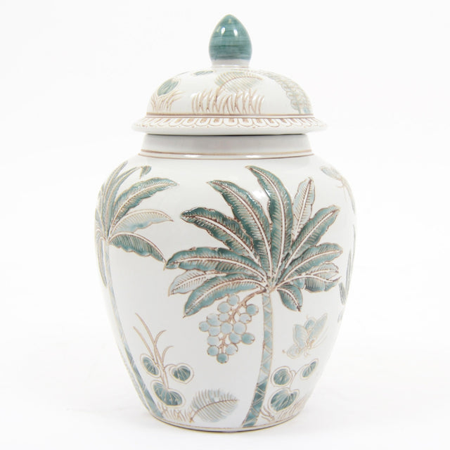 Potiche Abeliana Drimmer in ceramica con decori oro 30 cm