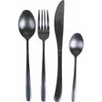 Set posate Drop Villa D'Este Home Tivoli acciaio nero satinato 24 pezzi