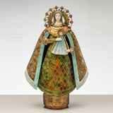 NOEL by Lamart Madonna con Bambino in Metallo 58cm Verde Decorazione di Natale