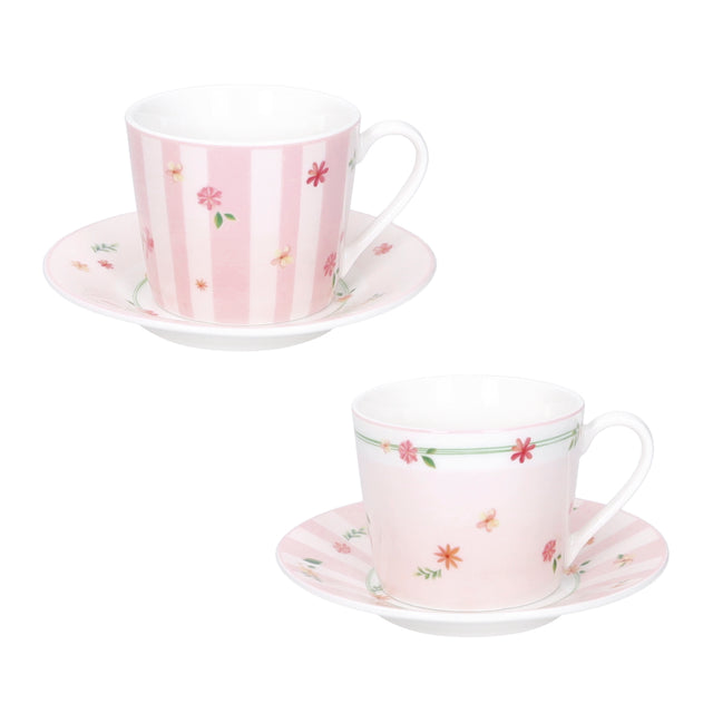 Set 2 tazze caffè Polline Brandani in porcellana decorata 100 ml