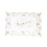 EASY LIFE Christmas Lights Piatto da Portata 35x23cm Porcellana Tavola di Natale