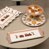 EASY LIFE Polar Express Vassoio 35x15cm Porcellana Tavola di Natale
