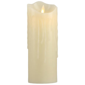 Candela natalizia Timstor in cera con luce LED 7,5x20 cm