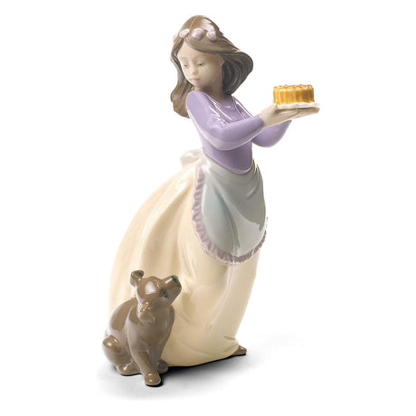 Statuina Compleanno del Cane NAO in porcellana 19 cm edizione speciale