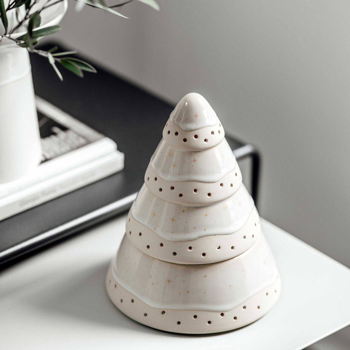 VILLEROY &amp; BOCH Winter Glow Tree Candle Holder 18.5cm Porcelain
