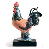 Statuina Gallo Lladrò in porcellana decorata edizione limitata 22x15 cm