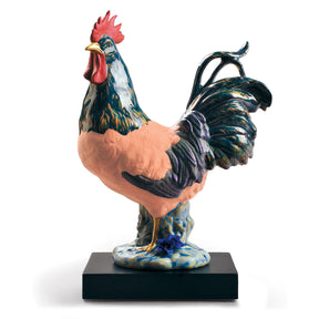 Statuina Gallo Lladrò in porcellana decorata edizione limitata 22x15 cm