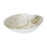 Ciotola Regalomagia Brandani in vetro bianco e oro 22x16 cm