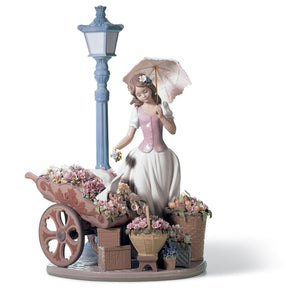 Scultura Fiori per Tutti Lladrò in porcellana lucida 38x26 cm