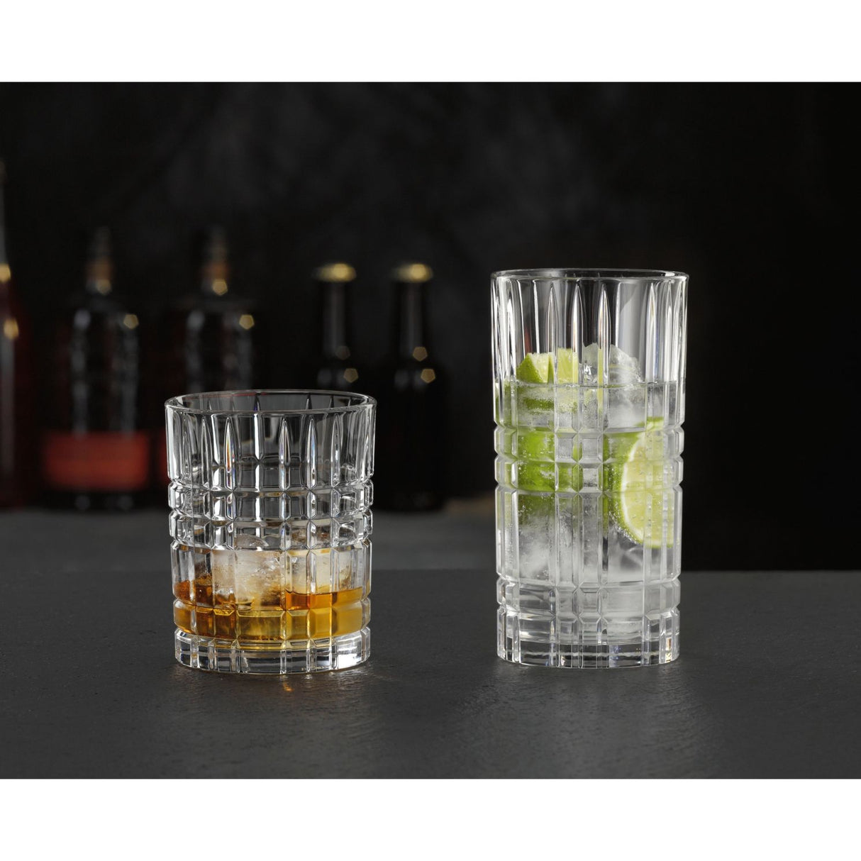 NACHTMANN Highland Square Set 12 Pieces Crystal Long Drink Whiskey Glass