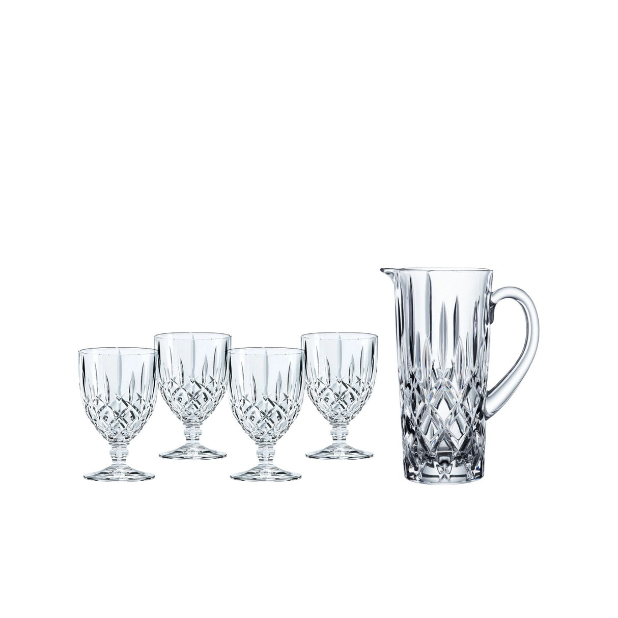 Set brocca e 4 calici Nachtmann Noblesse in cristallo intagliato 1113 ml