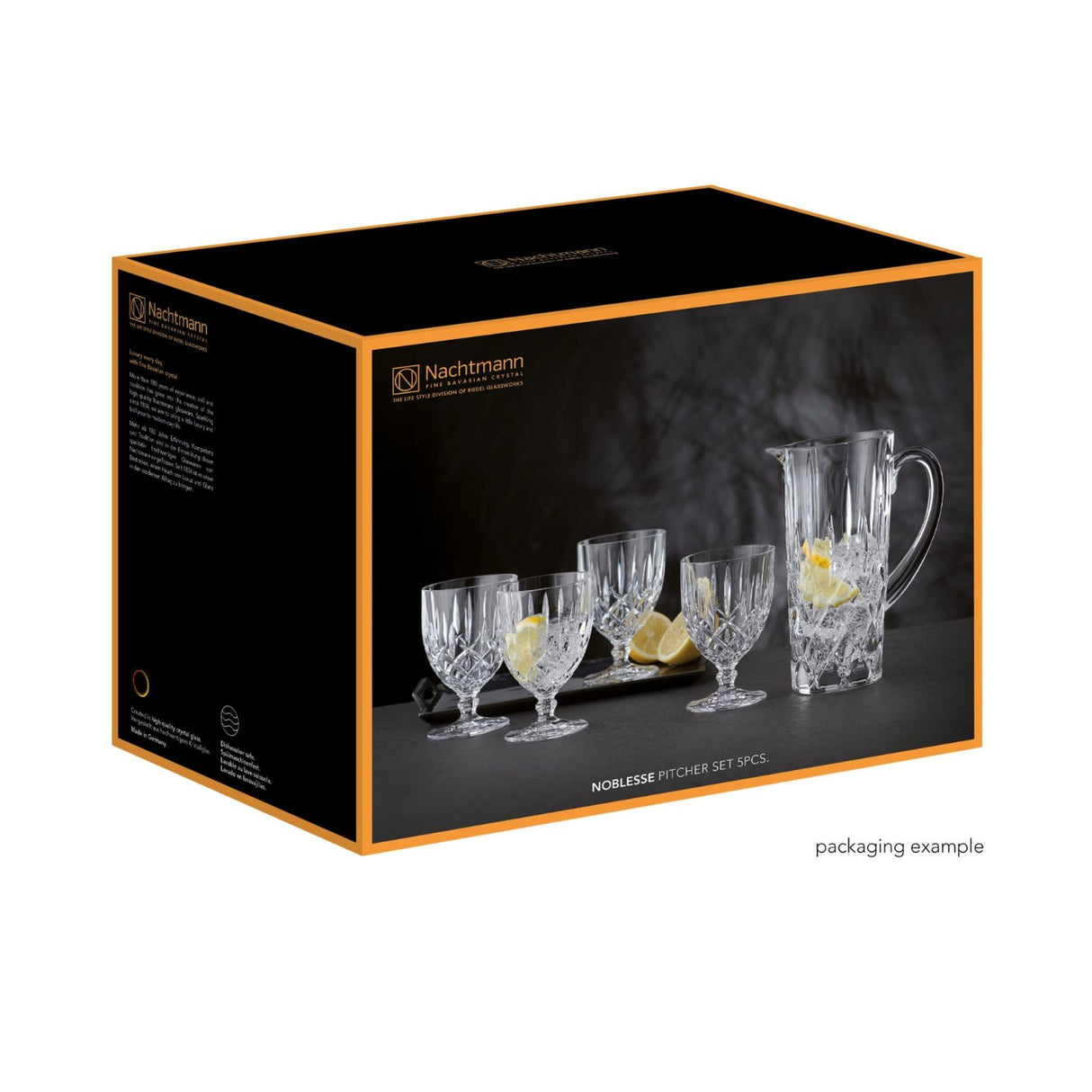 NACHTMANN Noblesse Brocca Caraffa 1L con 4 Calici 350ml Cristallo