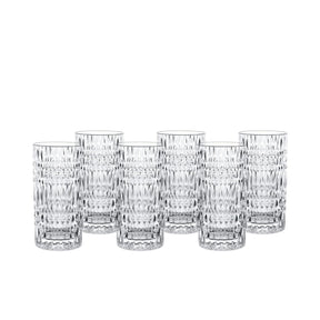 Set 6 bicchieri Long Drink Nachtmann Ethno in cristallo sfaccettato 422 ml