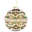 Sfera di Natale Beloved Bizzotto in vetro verde decorata 10 cm