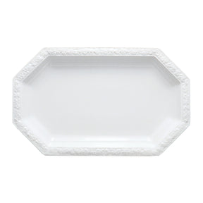 Piatto ovale Maria Rosenthal in porcellana bianca con bordo sagomato 38,5 cm