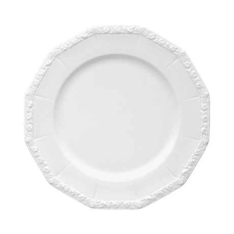 Piatto segnaposto Rosenthal Maria in porcellana bianca ottagonale 31 cm