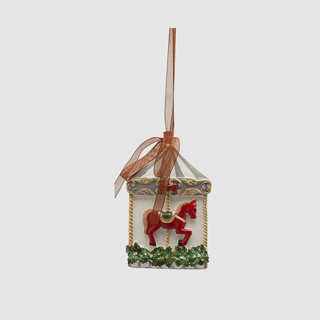 Giostra carosello EDG in resina decorazione natalizia 9 cm