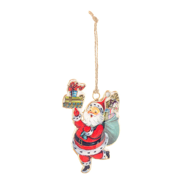 Pendaglio Babbo Natale Bizzotto in metallo decorativo 10 cm