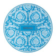 Piatto segnaposto Barocco Versace in porcellana azzurra 33 cm