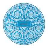 Piatto segnaposto Barocco Versace in porcellana azzurra 33 cm