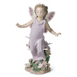 Statuina Fata Ali di Farfalle Lladrò in porcellana lucida 23x15 cm