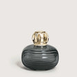 Lampada catalitica Lampe Berger Enigma in vetro grigio con cornice dorata