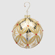 Pallina di Natale EDG in vetro rubino con riflessi oro 12 cm