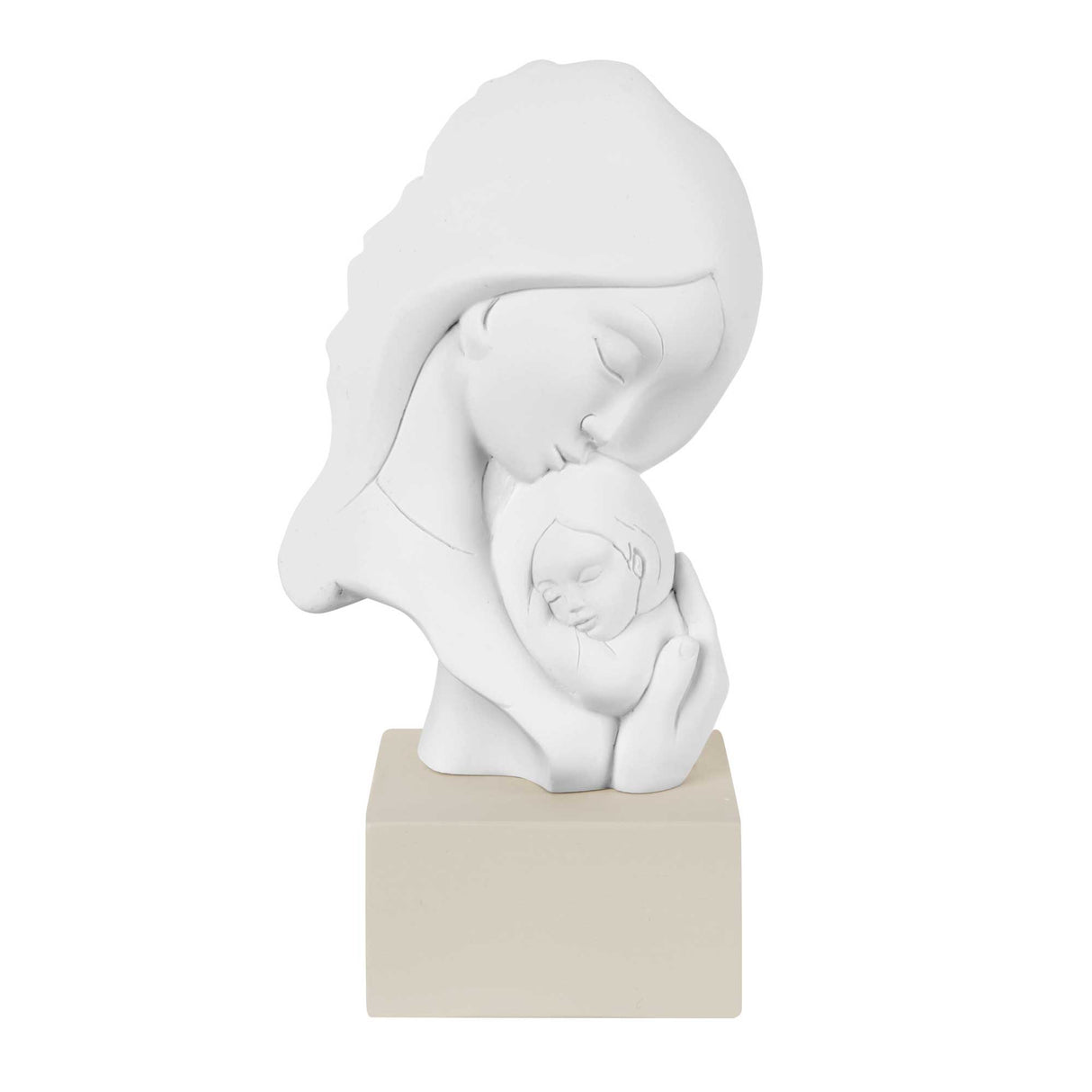 Scultura Maternità Bongelli Preziosi in marmorino color nocciola 20 cm