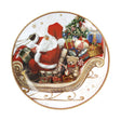Piatto da portata Christmas Brandani in porcellana con Babbo Natale 30 cm