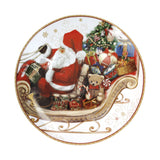 Piatto da portata Christmas Brandani in porcellana con Babbo Natale 30 cm