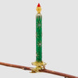 Addobbo candela EDG Enzo De Gasperi in resina verde 18 cm