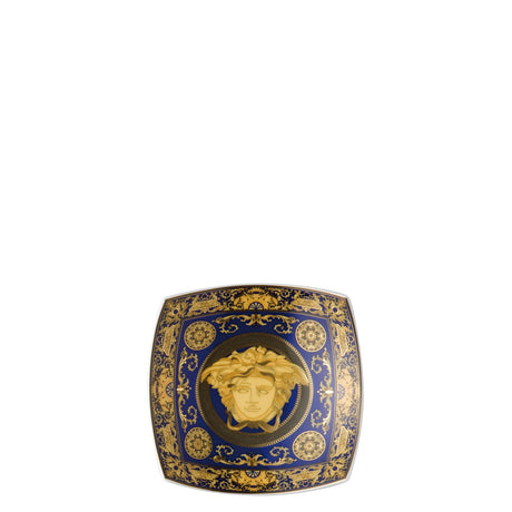 Coppa Medusa Blue Versace in porcellana decorata 14 cm