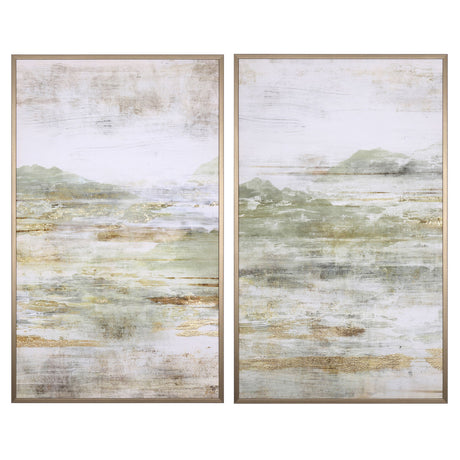 Set 2 quadri Gallery Bizzotto su tela con dettagli dipinti a mano 110x90 cm