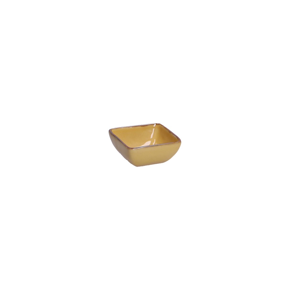 Set 6 ciotole Concerto Rose & Tulipani in stoneware color ocra 8 cm