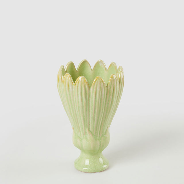 Vaso Freaky tulipano EDG in ceramica verde 21x13,5 cm